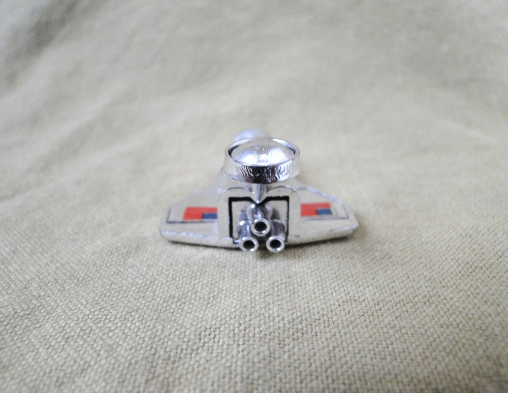 Vintage Small Plastic Chrome NASA Space Shuttle