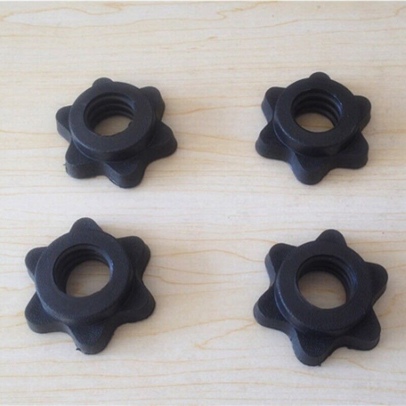 4PC Weight Check Nut Barbell Bar Clips Spin Lock Screw Dumbbell Spinlock CollajV
