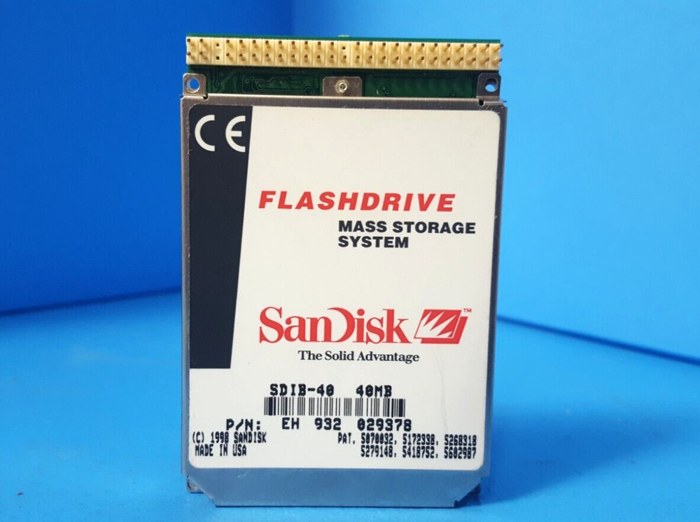 FLASHDRIVE, SDIB-40, SANDISK, MASS STORAGE SYSTEM, 40MB