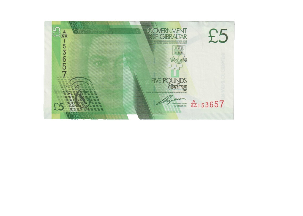 GIBRALTAR 2011 £5 BANKNOTE P35 UNCIRCULATED