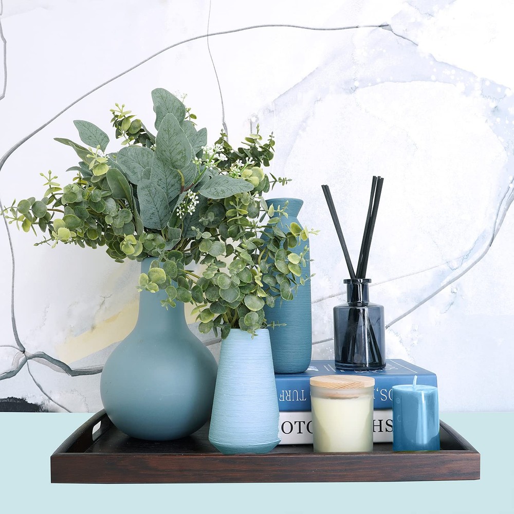 Mixed Eucalyptus Leaves Stems Bulk Artificial Sprays White