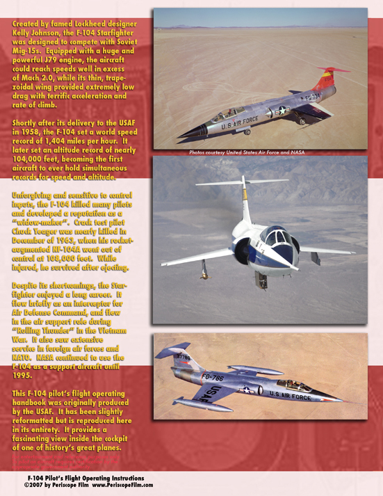 LOCKHEED F-104 Starfighter Pilot's FLIGHT OPERATING INSTRUCTIONS