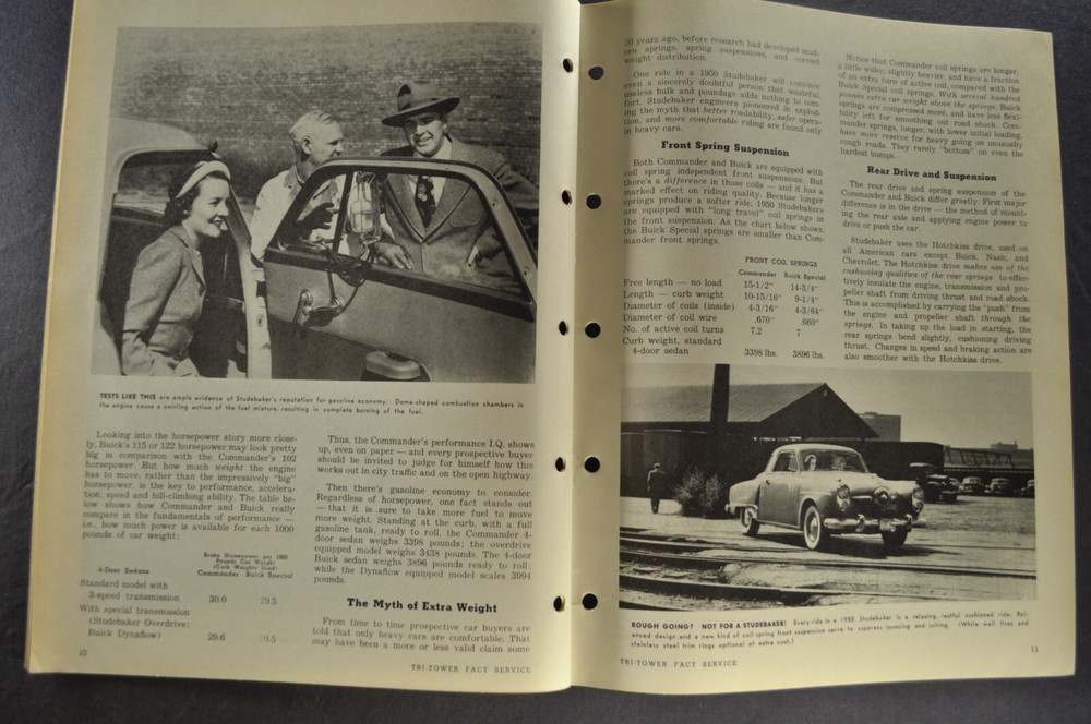1950 Studebaker Sales Training Bulletin Commander vs Buick Nice Original 50