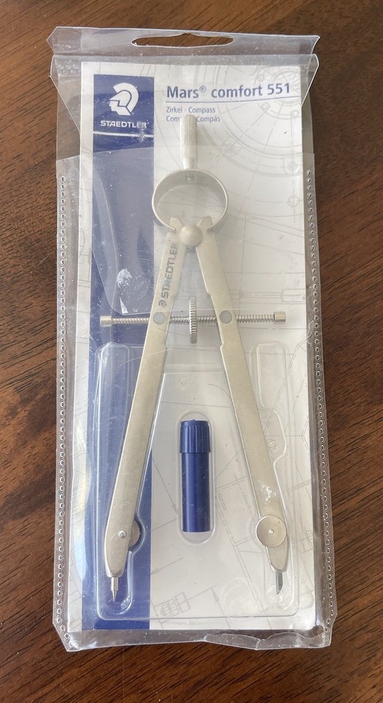 Staedtler Mars Comfort 551 Precision Compass Drawing Tool Complete