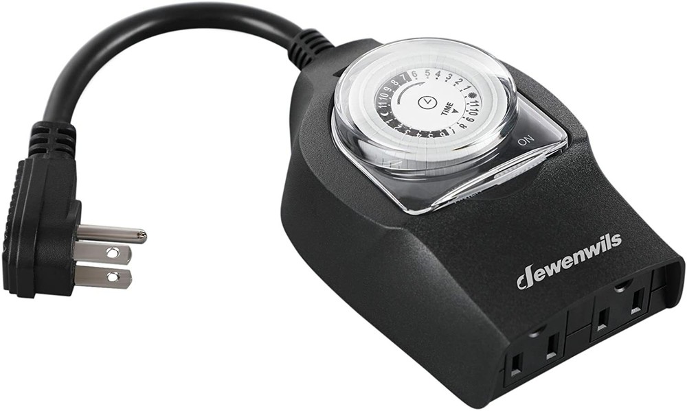 DEWENWILS Outdoor Light Timer Outlet Timer Switch for Lights Programmable