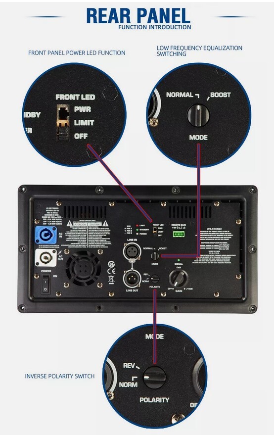 1000W Power Module Subwoofer Continuous Class Power Amplifier
