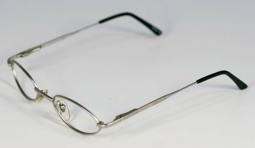 Fossil NASH Matte Silver Metal Eyeglass Frames Designer Style Rx Eyewear