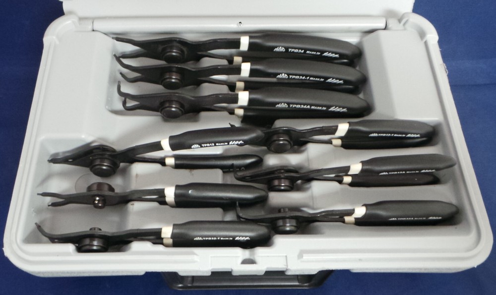 Mac Tools PK9RRPB 9PC Push-Button Retaining Ring Pliers Set w/ Case