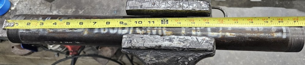 2" SCH 80 A106 BLK PIPE THREADED BOTH ENDS - NPT - 21-1/2" LONG