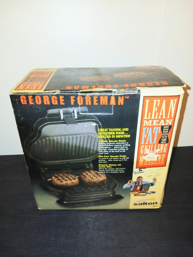 George Foreman Grill Gr-10 Lean Mean Fat Reducing Grilling Machine Remove Grease