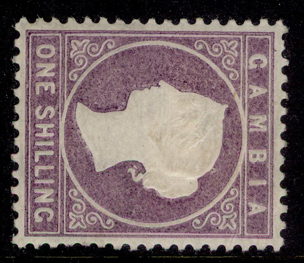 GAMBIA QV SG35, 1s violet, M MINT.