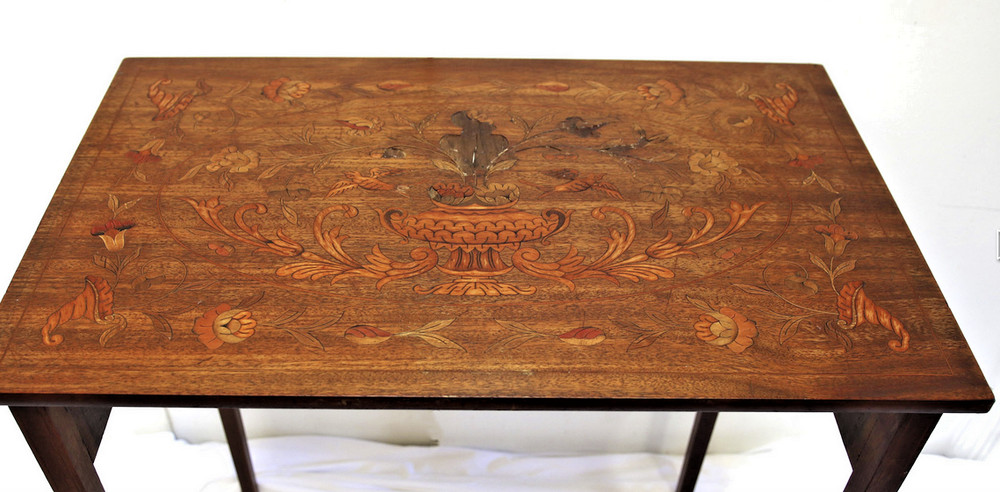 19th Century Inlay Walnut Marquetry Writing Table - Project!
