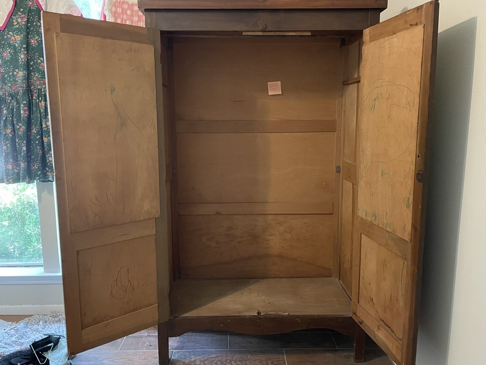 Antique Hand painted Armoire Wardrobe