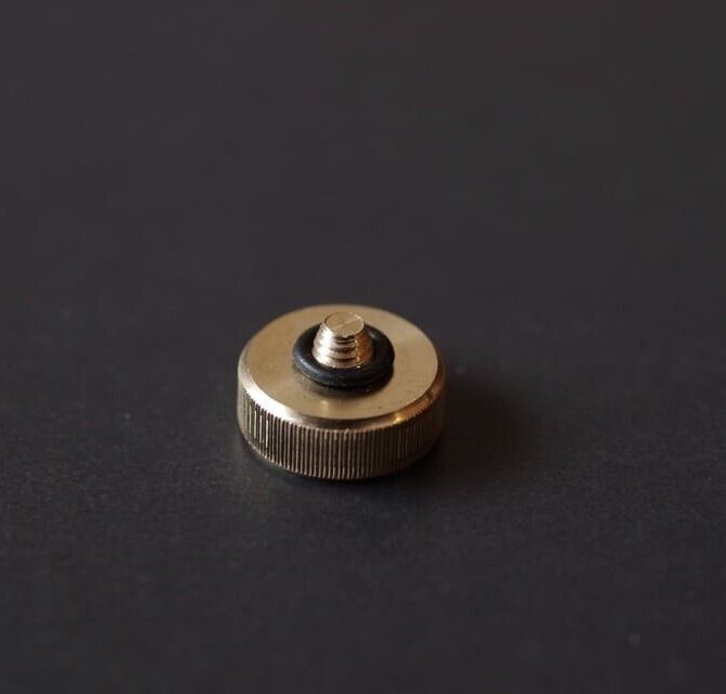 NANIGASHI Shutter Release Button Brass Base finish SMALL Made in Japan