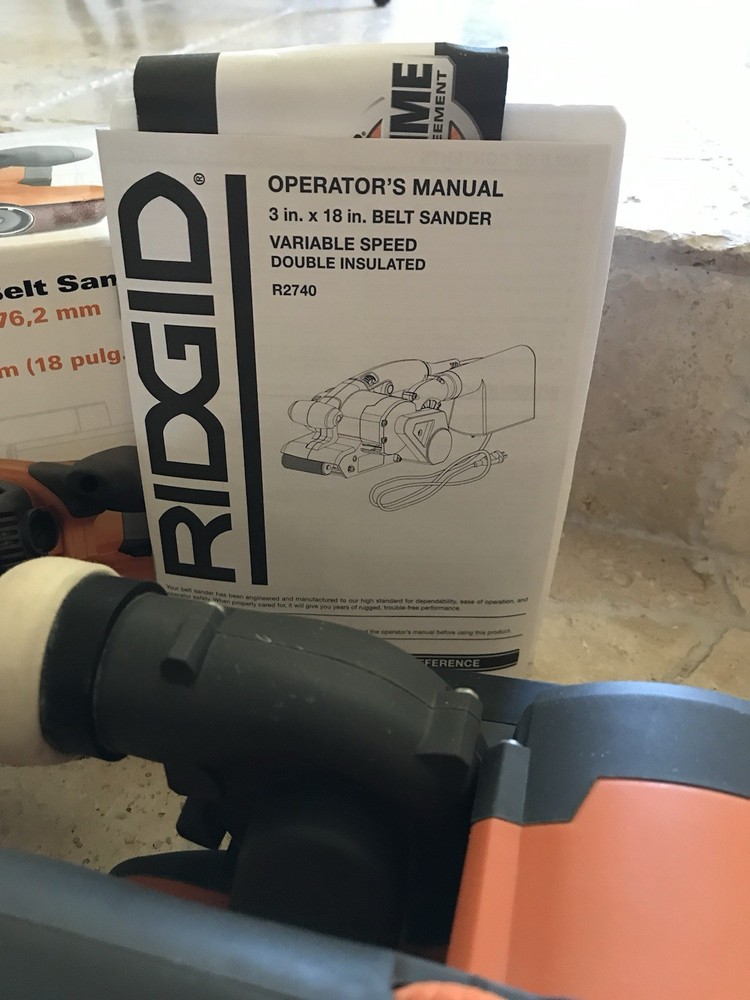 RIGID Heavy Duty Variable Speed 3” x 18” Belt Sander