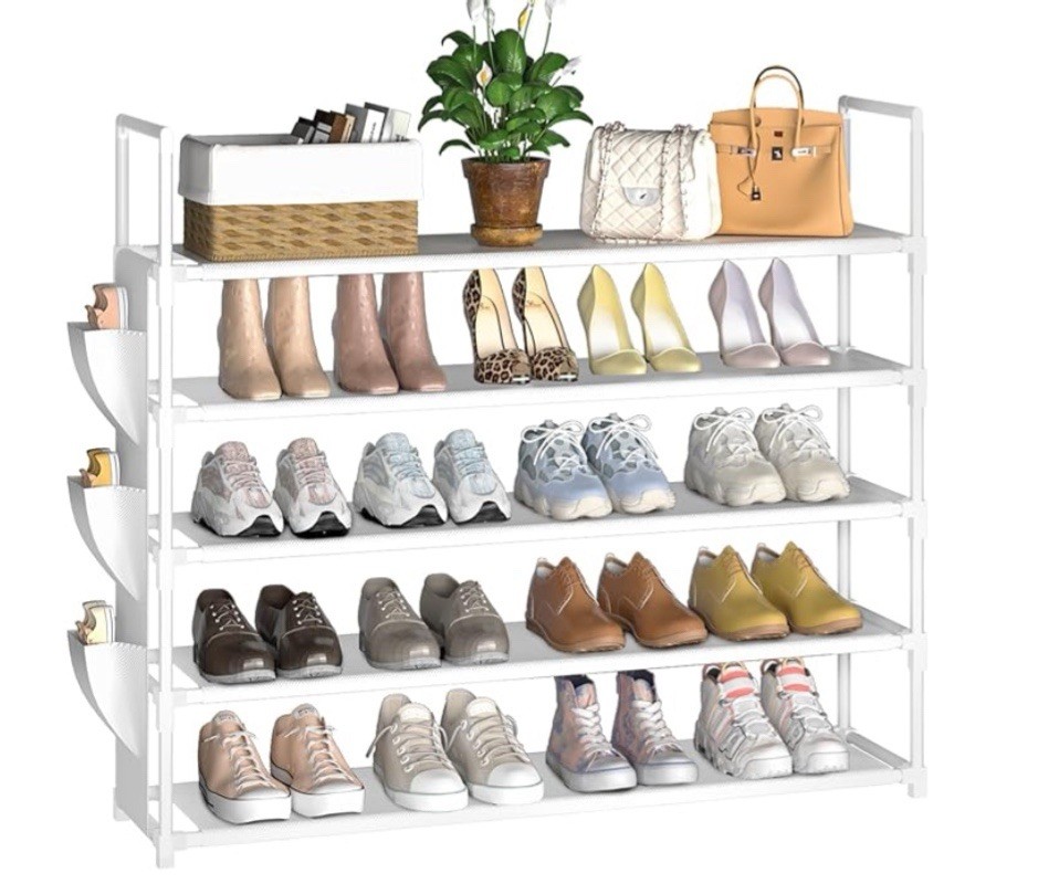OYREL 5 Tier Shoe Rack White