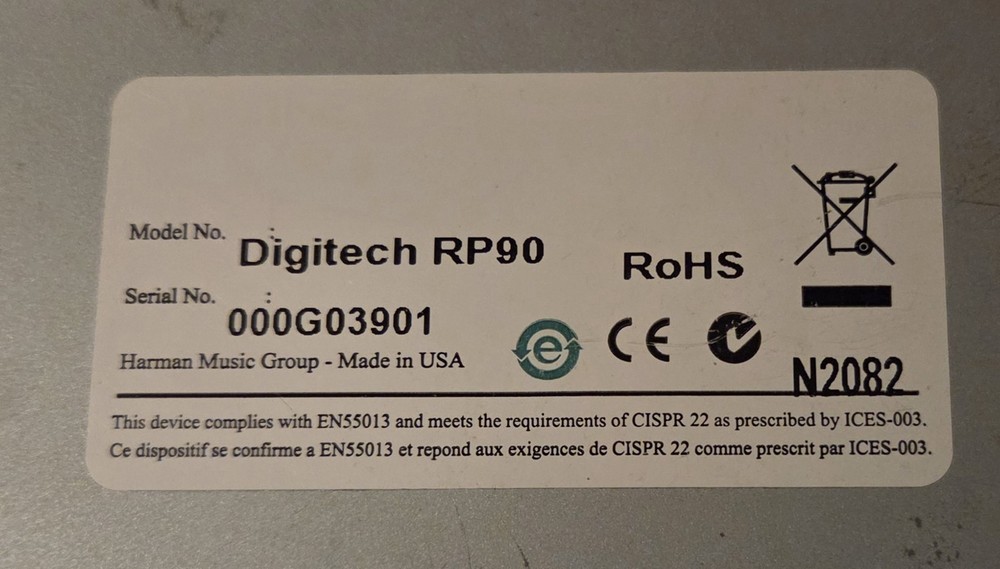 Digitech RP90 Modeling Guitar Processor 59 Hi Def Models,Expression Pedal DSP