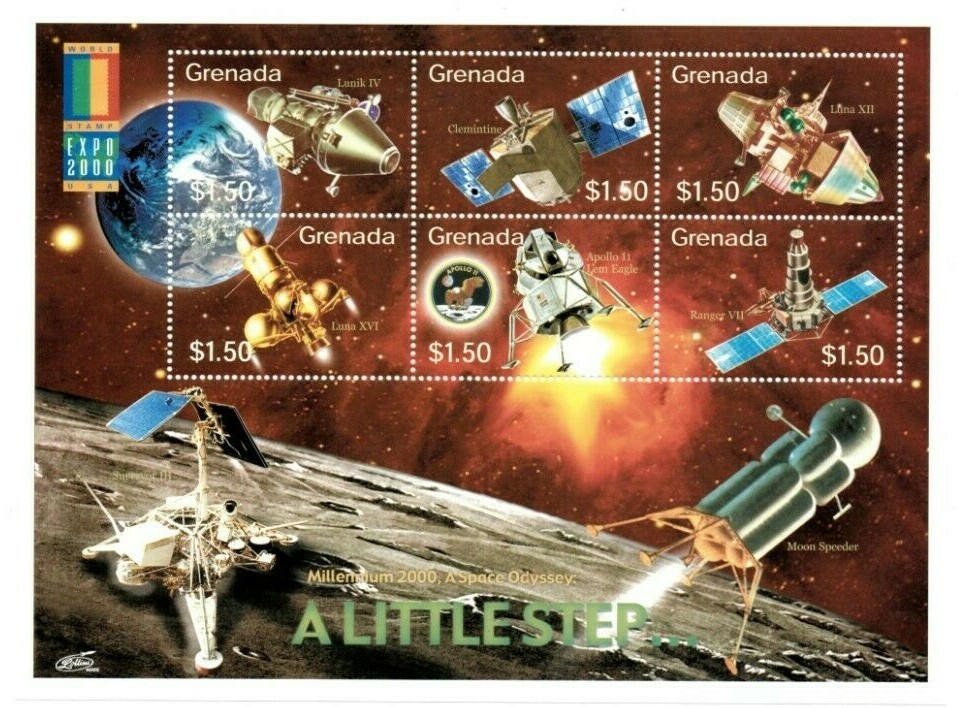 Grenada - 2000 - Space - Sheet Of 6 - MNH