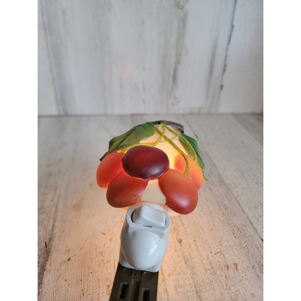 Unique cherry fruit night light home decor bathroom orchid red