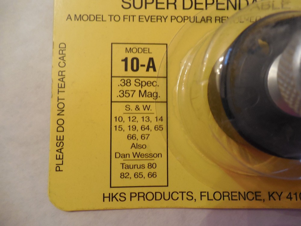 HKS Speedloader; 10-A; 6-Shot; 38 SPL 357 Mag; 2 Pack; Fast & Dependable