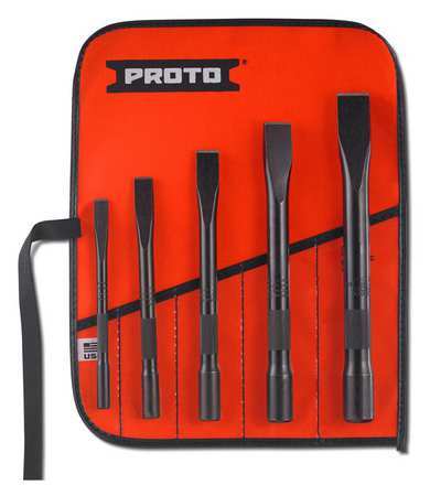 PROTO J86000 Cold Chisel Set,Not Tether Capable 1Q947