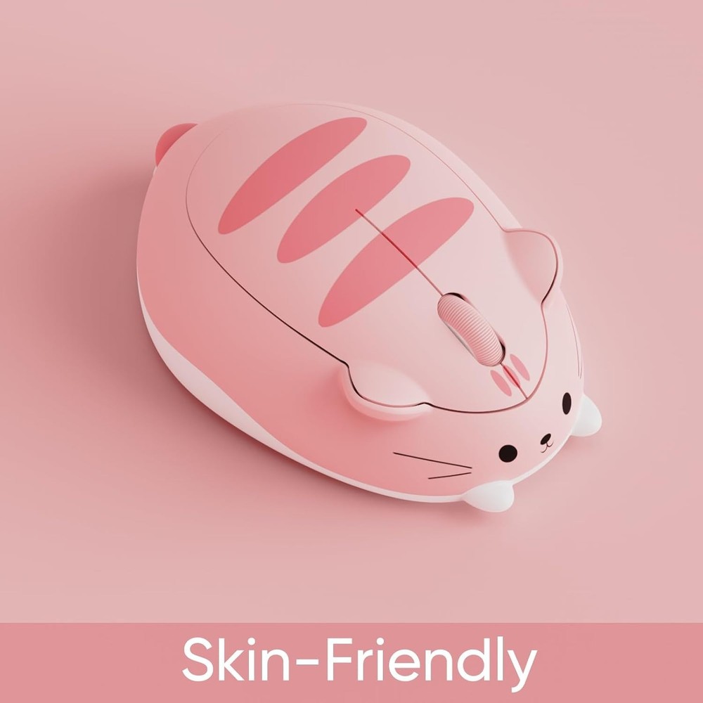 Akko Cat Theme Wireless Gaming Mouse Pink Tri-Mode Bluetooth 2.4G
