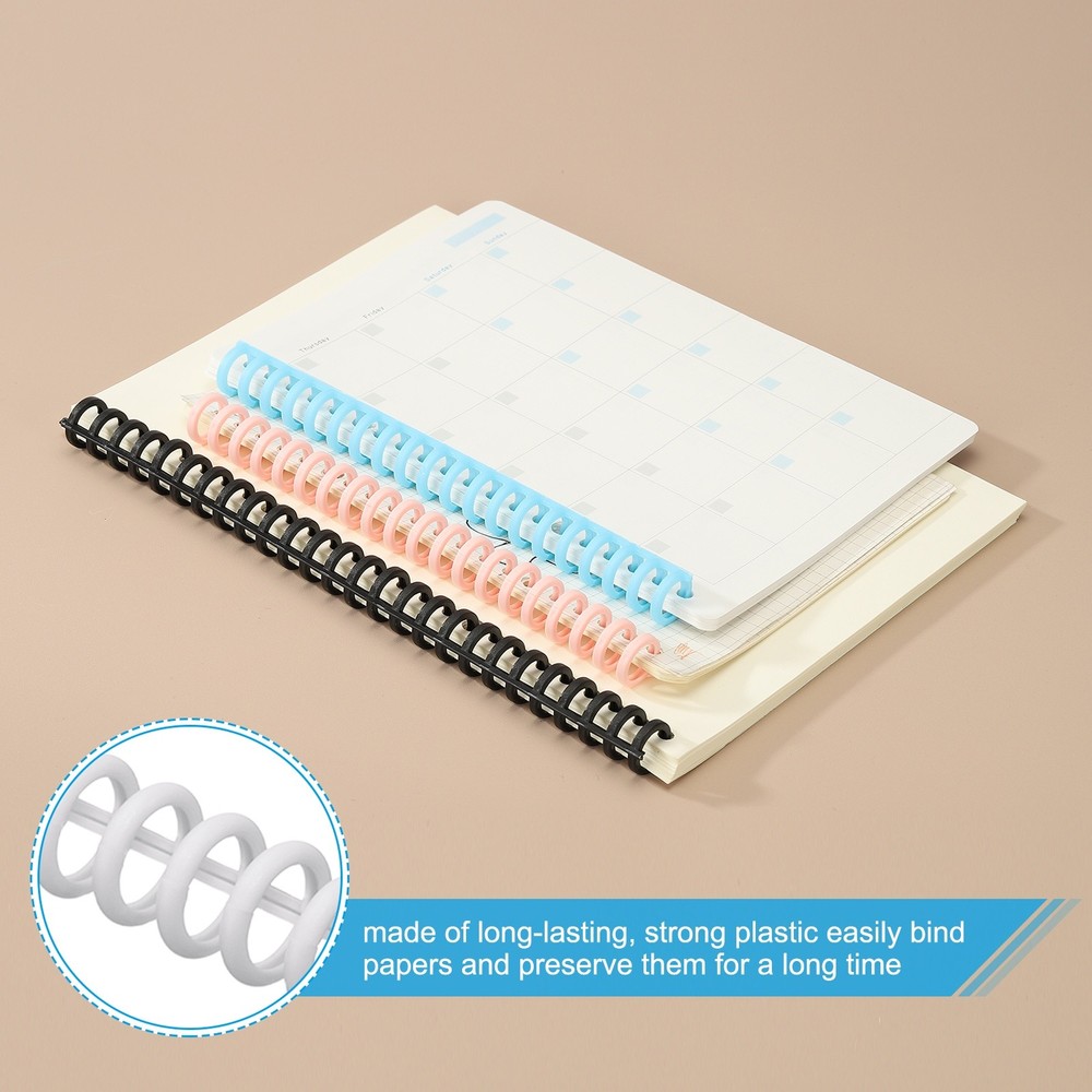 12mm(1/2") Spiral Binding Coils, 30 Pcs Spirals 85 Sheet, White