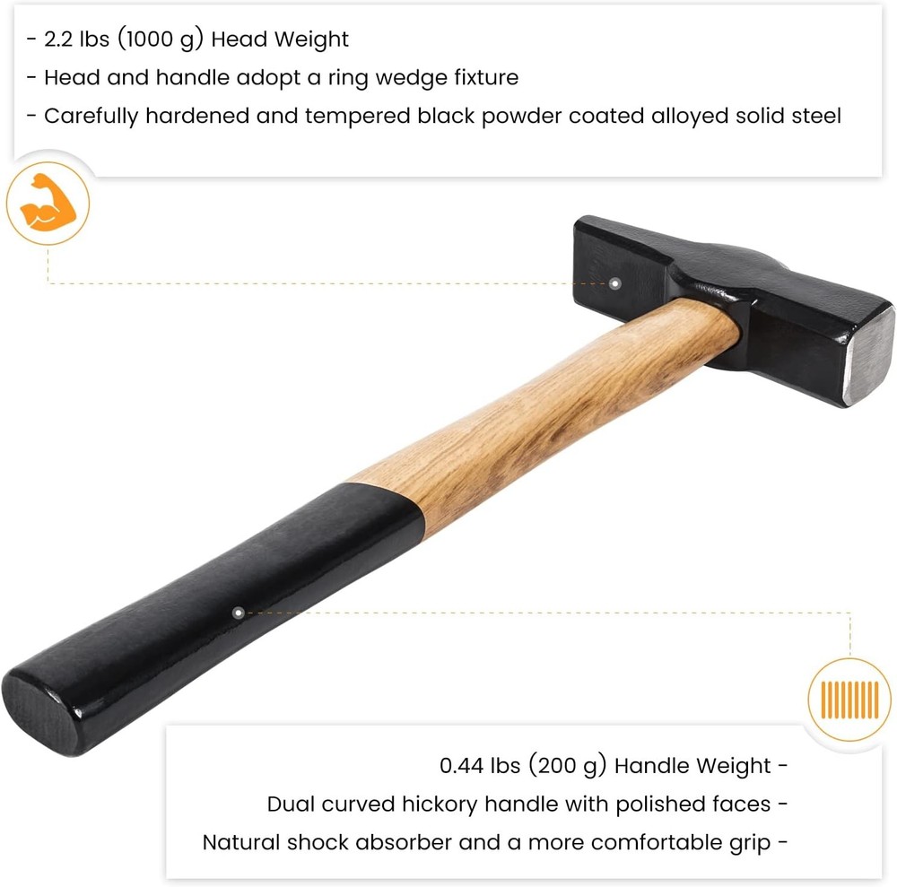 BLACKSMITH HAMMER 0000811-1000 BLADESMITH BLACKSMITHING FORGING HAMMER