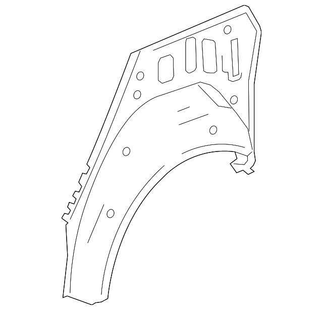 Genuine GM Passenger Side Rear Wheelhouse Outer Panel 95486722