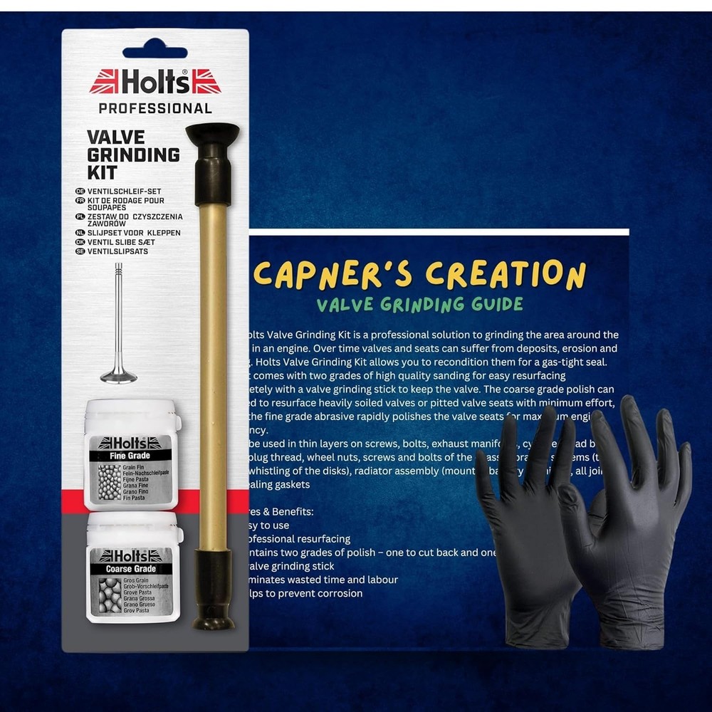 Valve Grinding Lapping Compound Kit Fine and Coarse Grade Bundle with Capners of
