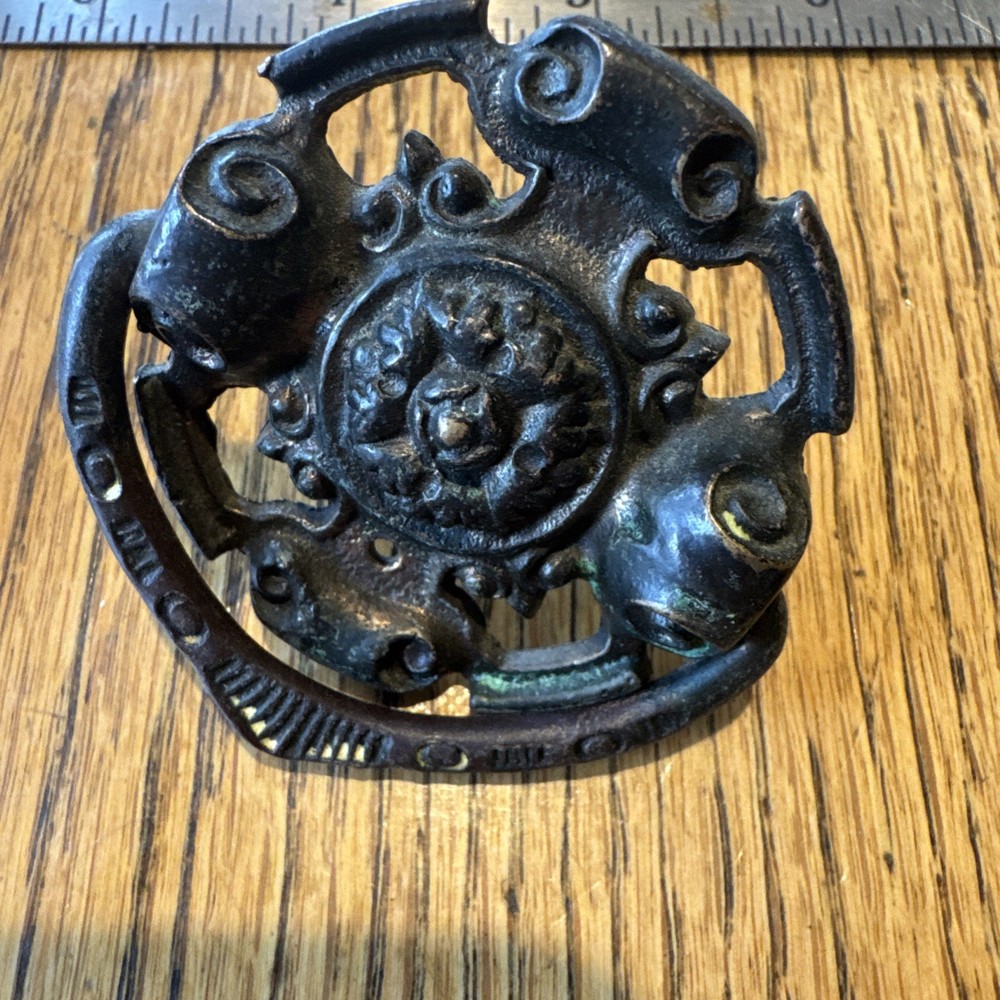 Antique 4 Solid 2” Brass / Bronze Drawer Round Pull H -21