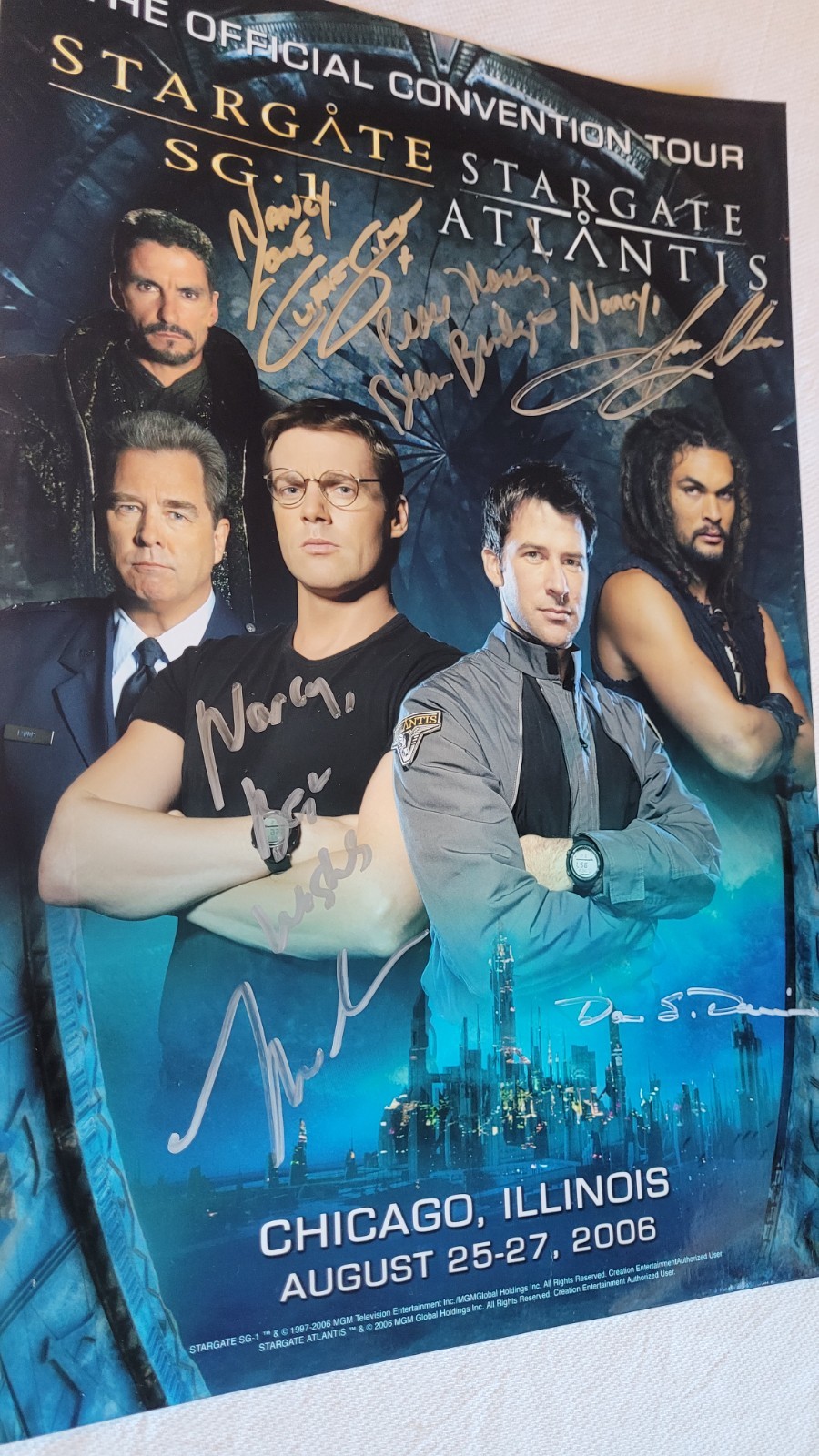 Autographed Stargate SG-1 Stargate Atlantis Convention Poster