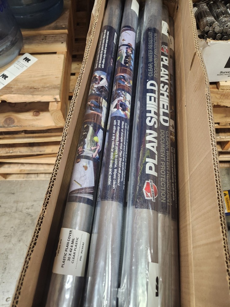 PLASTIC PLAN COVER 30 X 42 8 MIL CLEAR PLASTIC