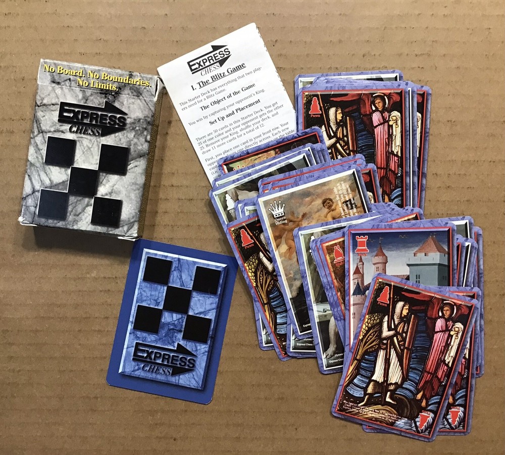 Express Chess Card Game ~ Starter Deck 'A' ~ Blackbox ~ Preowned ~ VG+