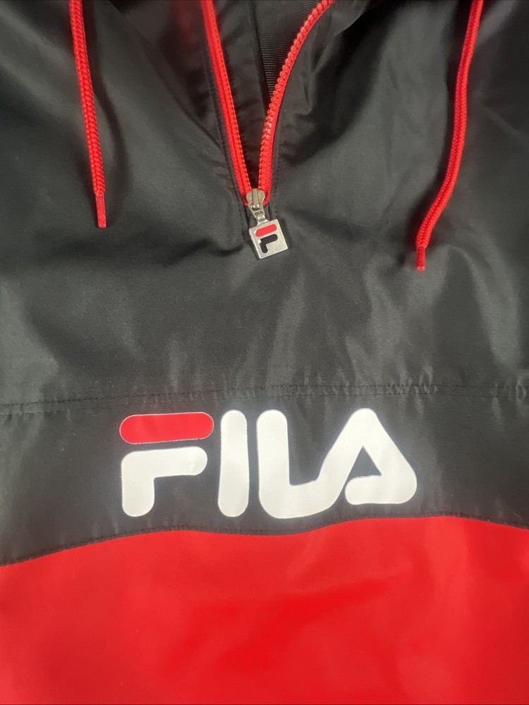 FILA Men's Pullover Windbreaker Jacket 1/4 Zip Size Large - NWT