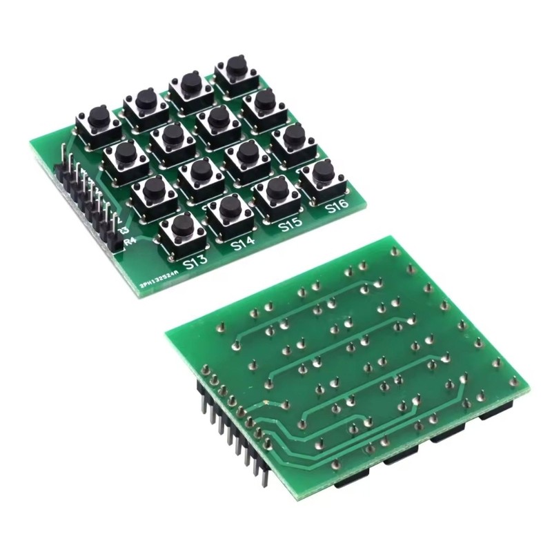 16KeyMatrix Input Keyboard 8Pin Design Compatible for Microcontrollers