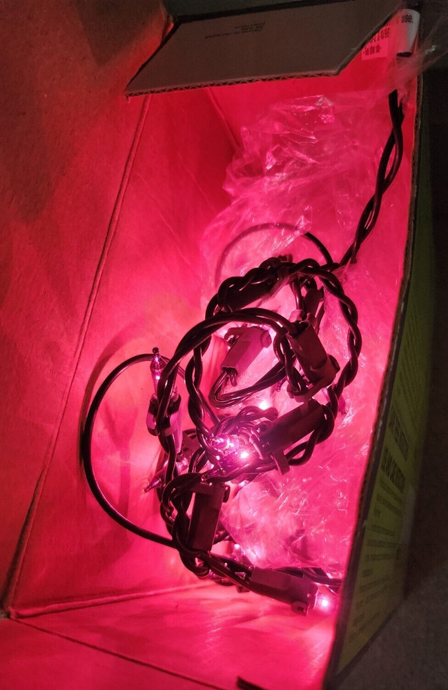 Foremost Halloween Spider Web 100 Light Decorating Purple Bulbs Black Wire