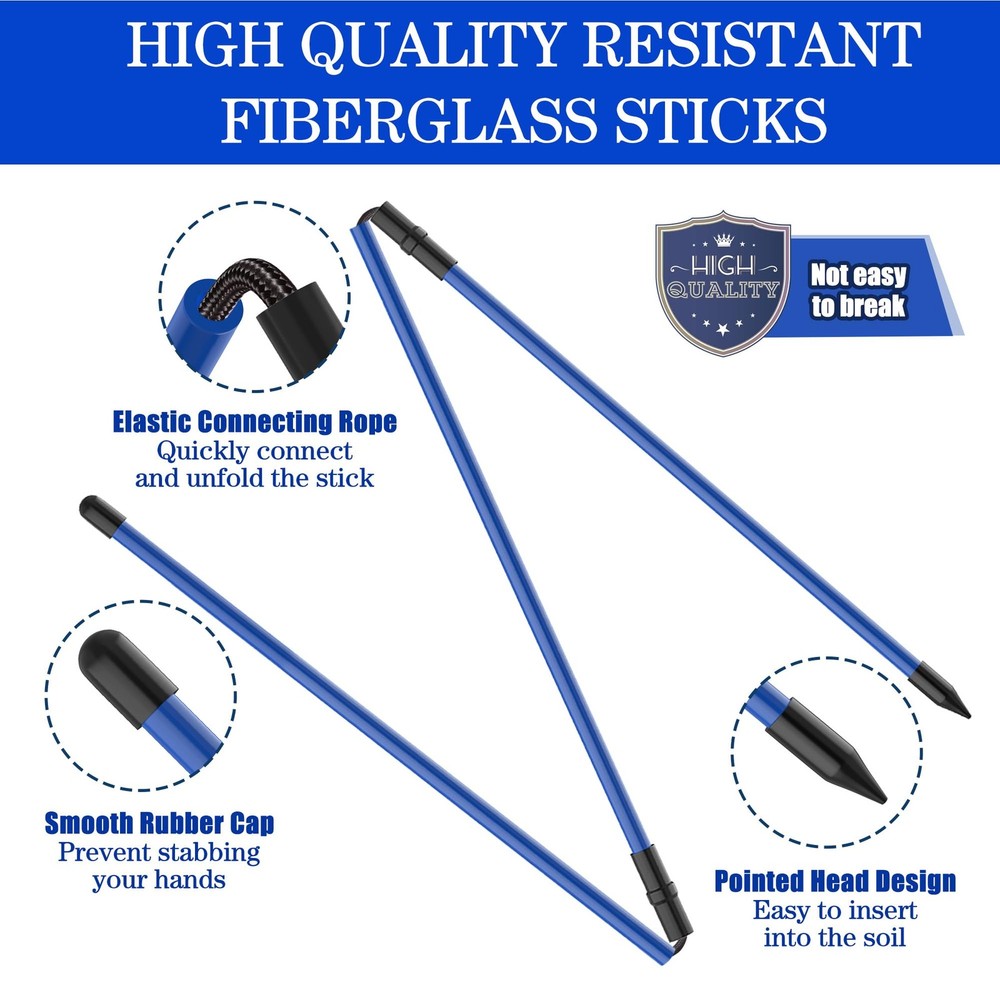 48" Collapsible Golf Alignment Sticks 2 Pack Training Aid for Aiming & Putting