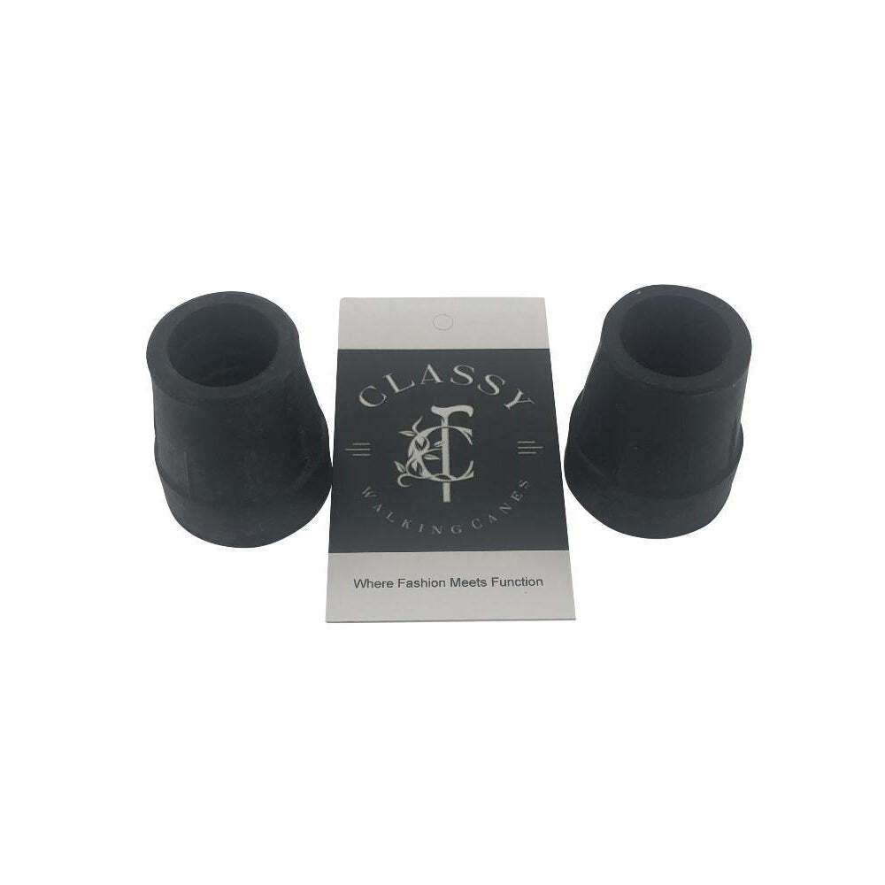 Standard Cane Tips in 7/8 inch Black - Pair