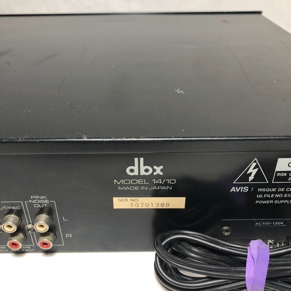 DBX 14/10 Computerized Equalizer / Analyzer Turns On (Untested)