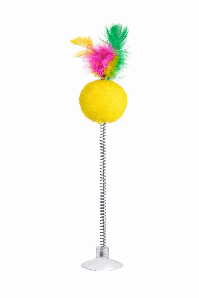 Interactive Cat Toy with Suction Cup 3 Pack | Keeps Cats Busy |Spring Toy