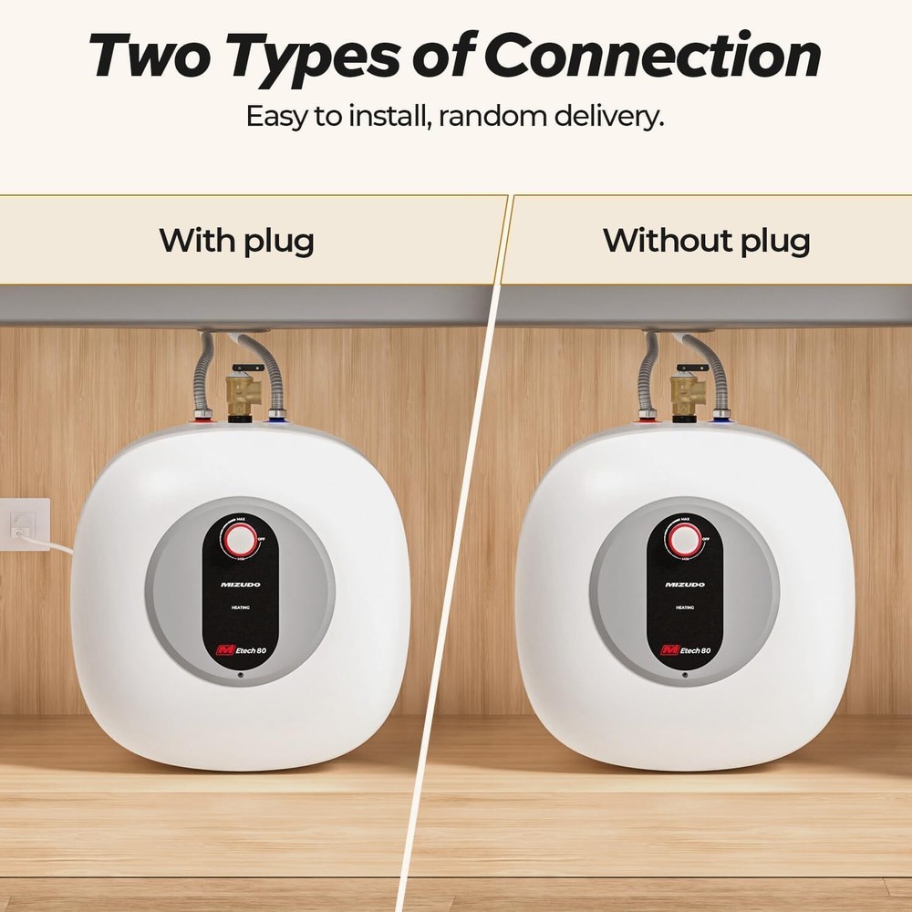 Instant Hot Water Heater 2.5 Gallon Electric Mini-Tank, Under Sink & Compact