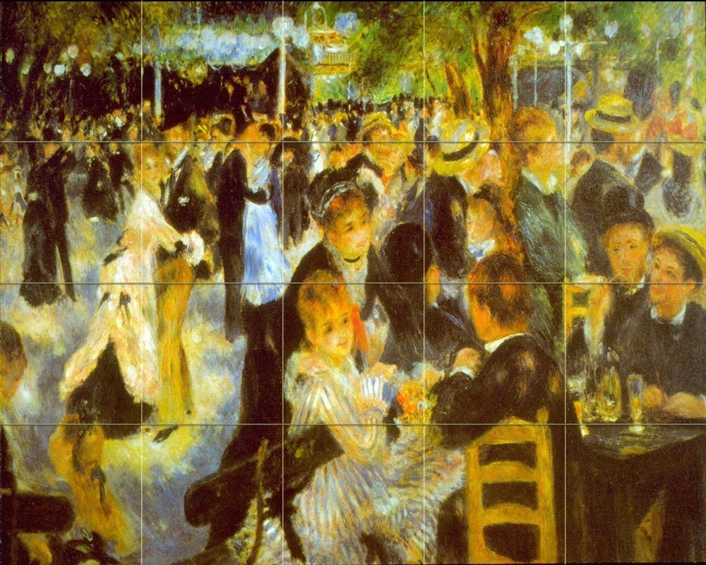 Moulin Galette Tile Mural Kitchen Bathroom Wall Backsplash 21.25x17 Ceramic