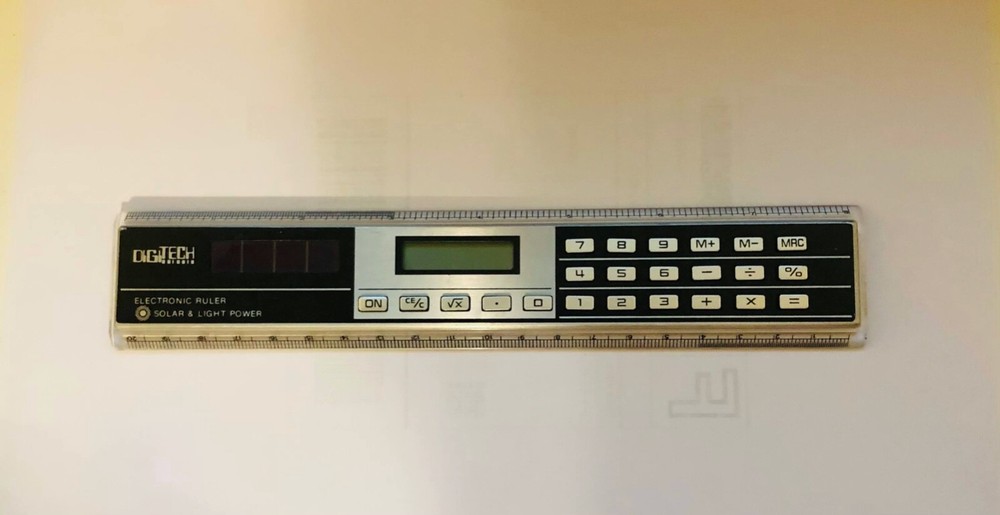 DigiTech Calculator Electronic Solar Powered with Ruler and Metric Conversions
