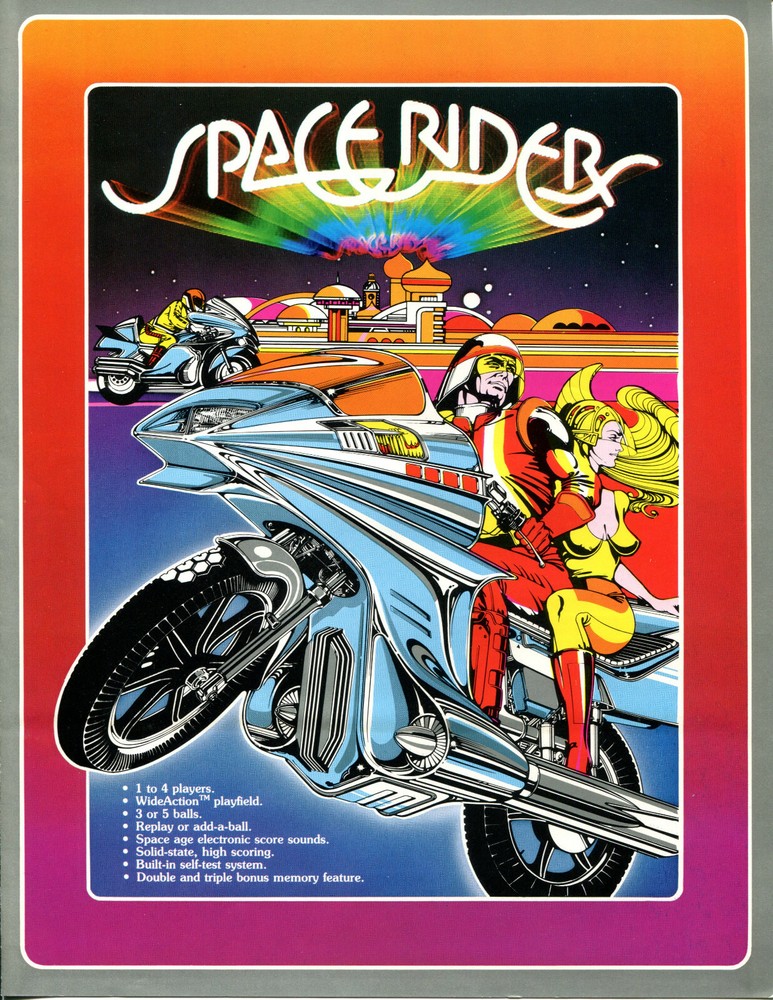 Space Rider Atari Pinball Flyer / Brochure / Ad - Mint