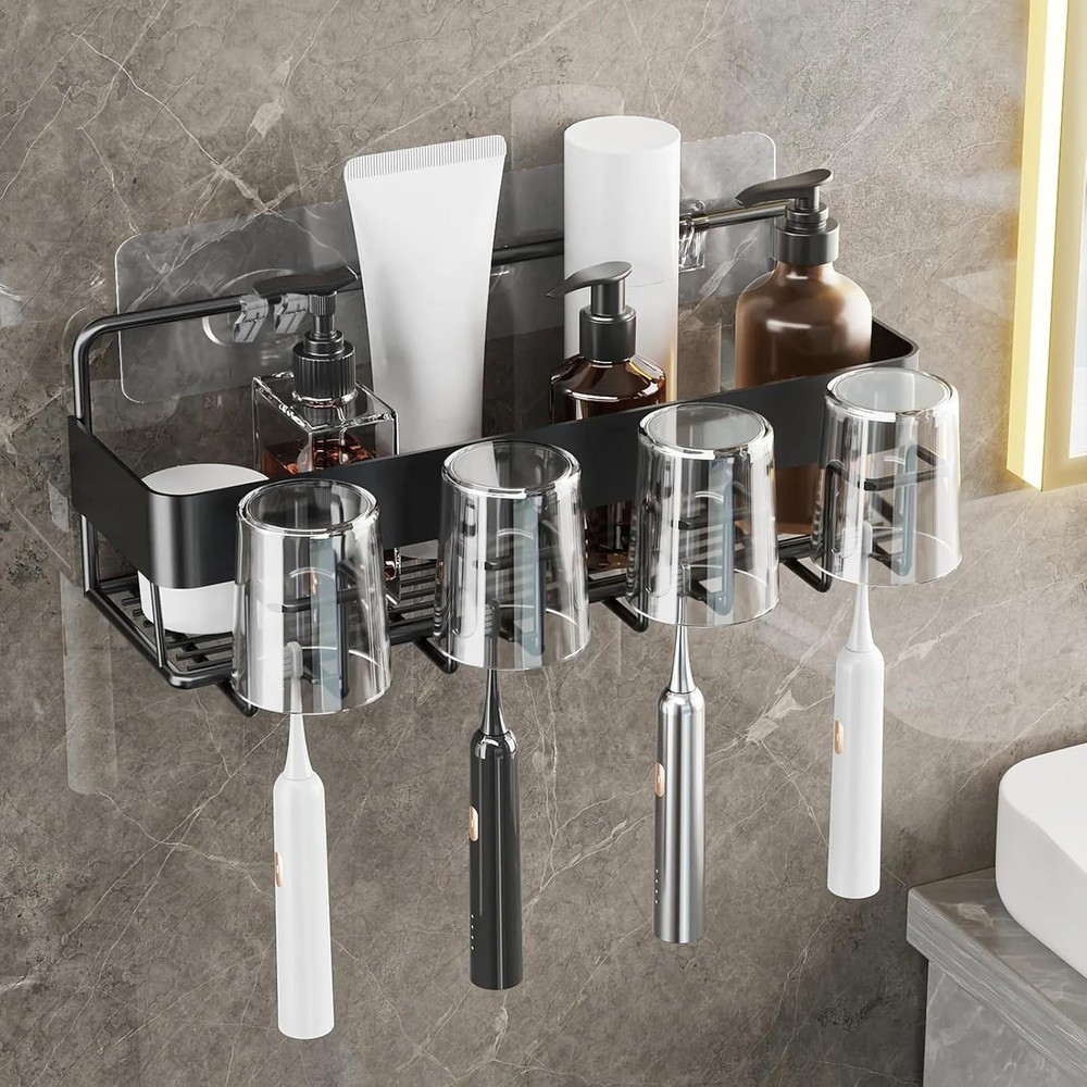 12 Pack Shower Caddy Adhesive Hooks Replacement, Transparent-12