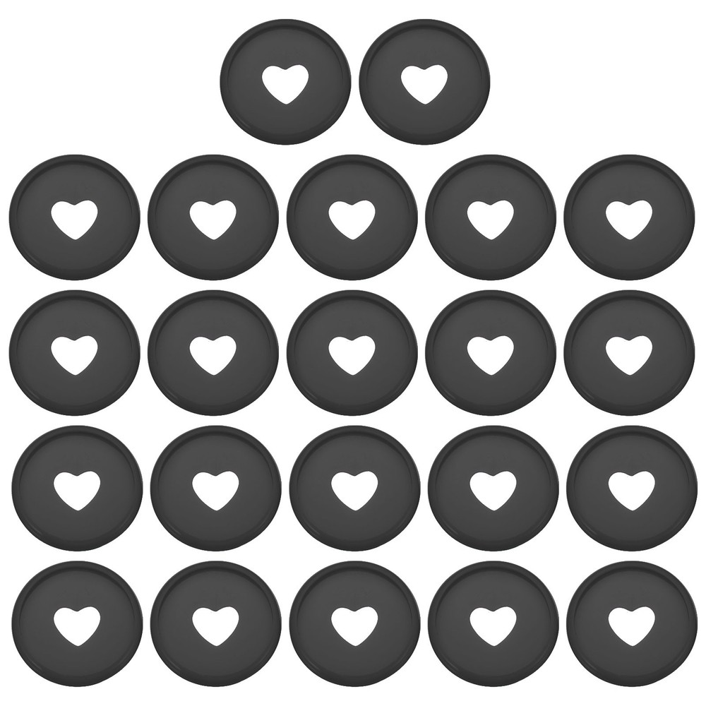 28mm Book Binding Discs 22pcs Discbound Expansion Discs Heart, Black