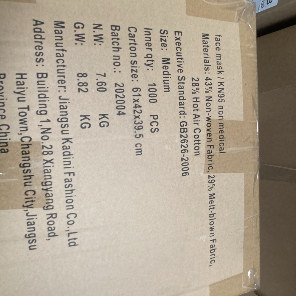 kn95 face mask 1000 Box