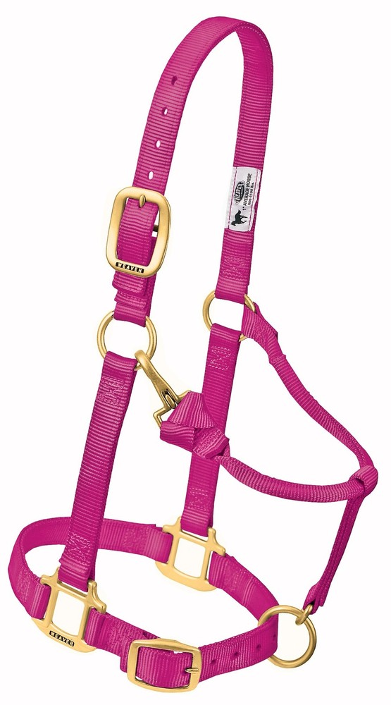 Weaver Leather Original Adjustable Chin/Throat Snap Halter, M. Raspberry