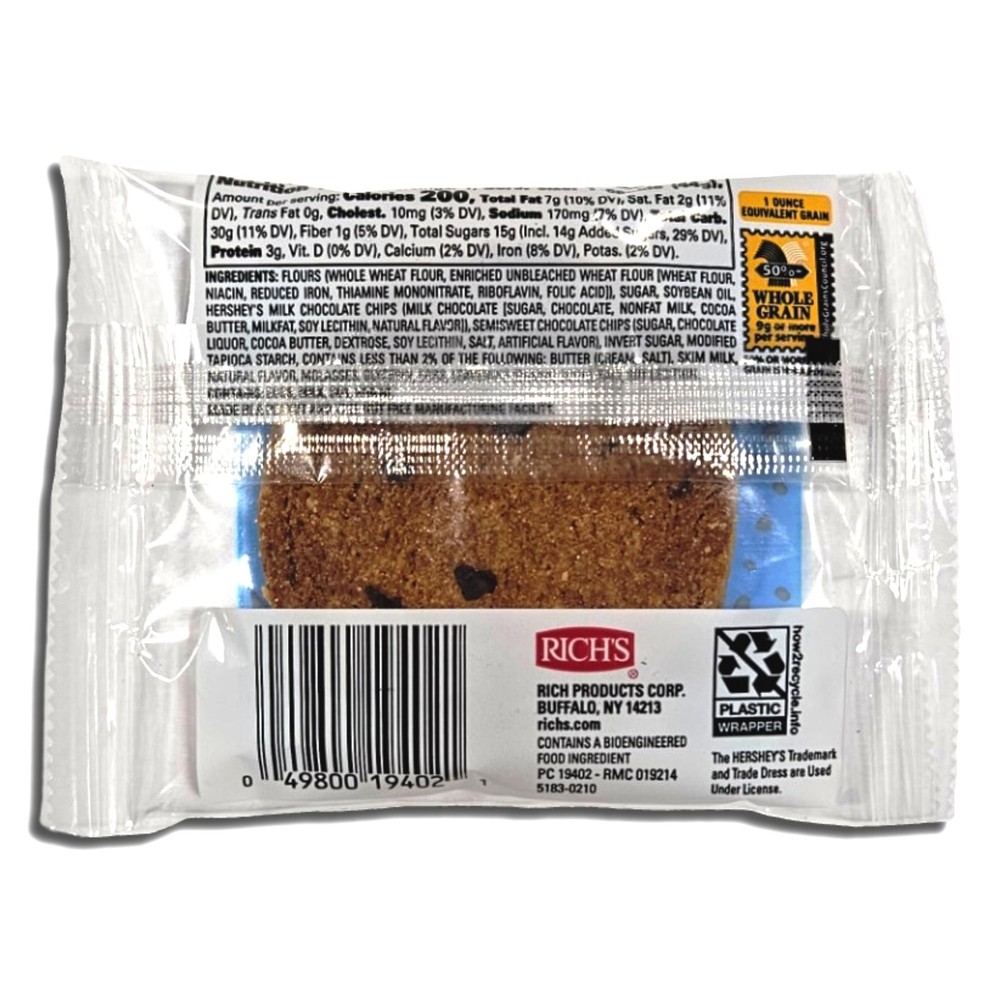 Rich's School Snacks Whole Grain Chocolate Chip Cookies | 12 Pack